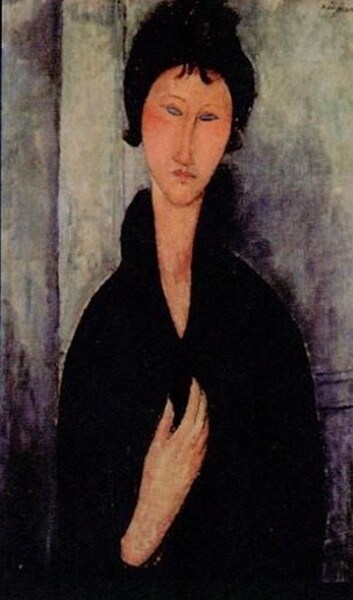 Painting Blue Eyed Woman Statue Inspired Sculptures by Modigliani